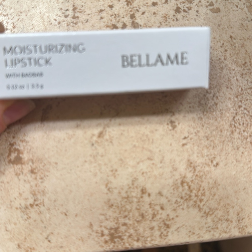 Bellame Moisturizing Lipstick in “Goddess”.